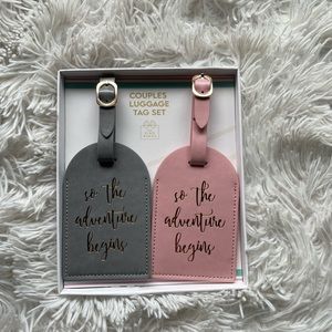 The Adventure Begins Couple Luggage Tag Set